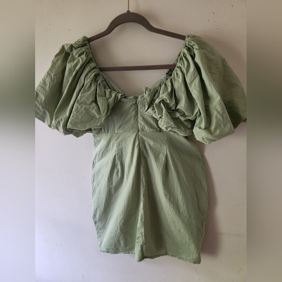 ASOS Luxe Sage Mini Dress Size 8 - Picture 7 of 8